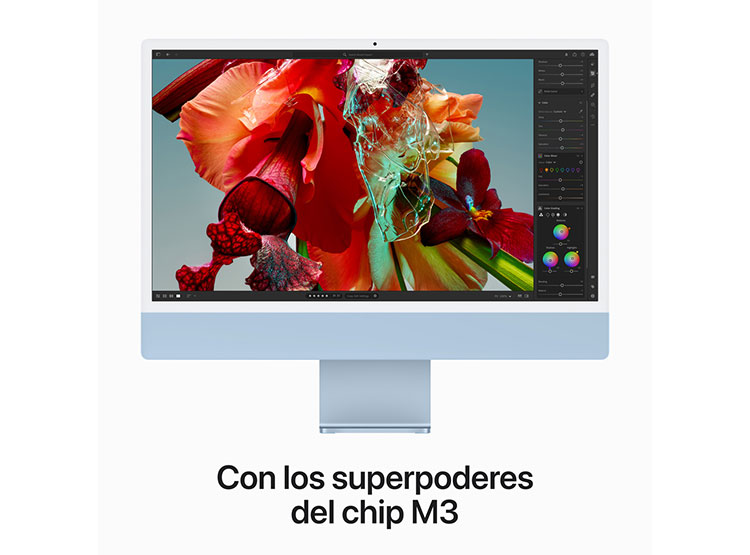 ALL IN ONE APPLE CHIP M3 CPU 8NUC GPU 10NUC IMAC 24 24" 8 GB RAM 256GB SSD AZUL OPEN BOX