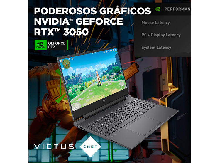 HP Victus 15-FA0025LA Intel Core i5-12450H 8GB RAM 512GB SSD RTX 3050 15,6" FHD 144Hz IMPORTACION 15-20 DIAS HABILES