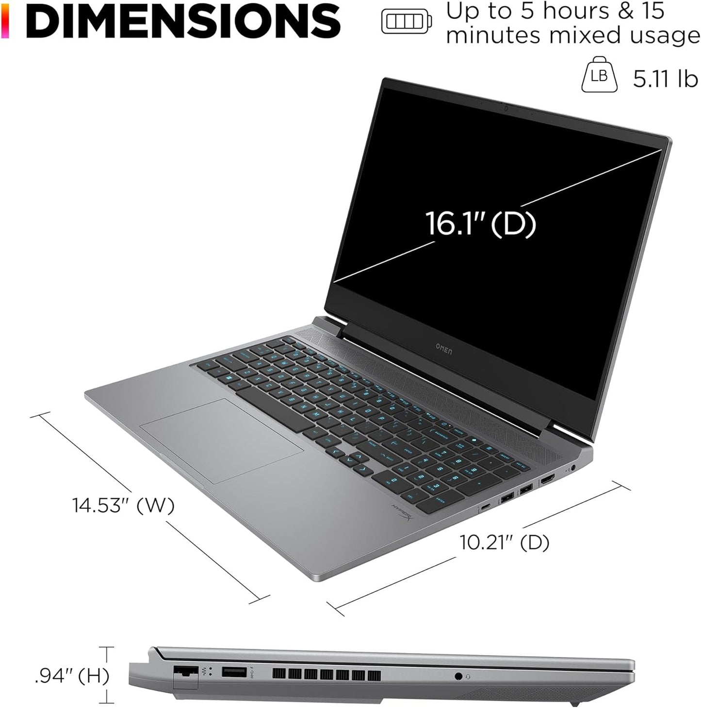 HP Omen 16-ae0075cl Intel Core i7-14700HX 16GB RAM 1TB SSD NVIDIA GeForce RTX 4070 144Hz IMPORTACION 15-20 DIAS HABILES