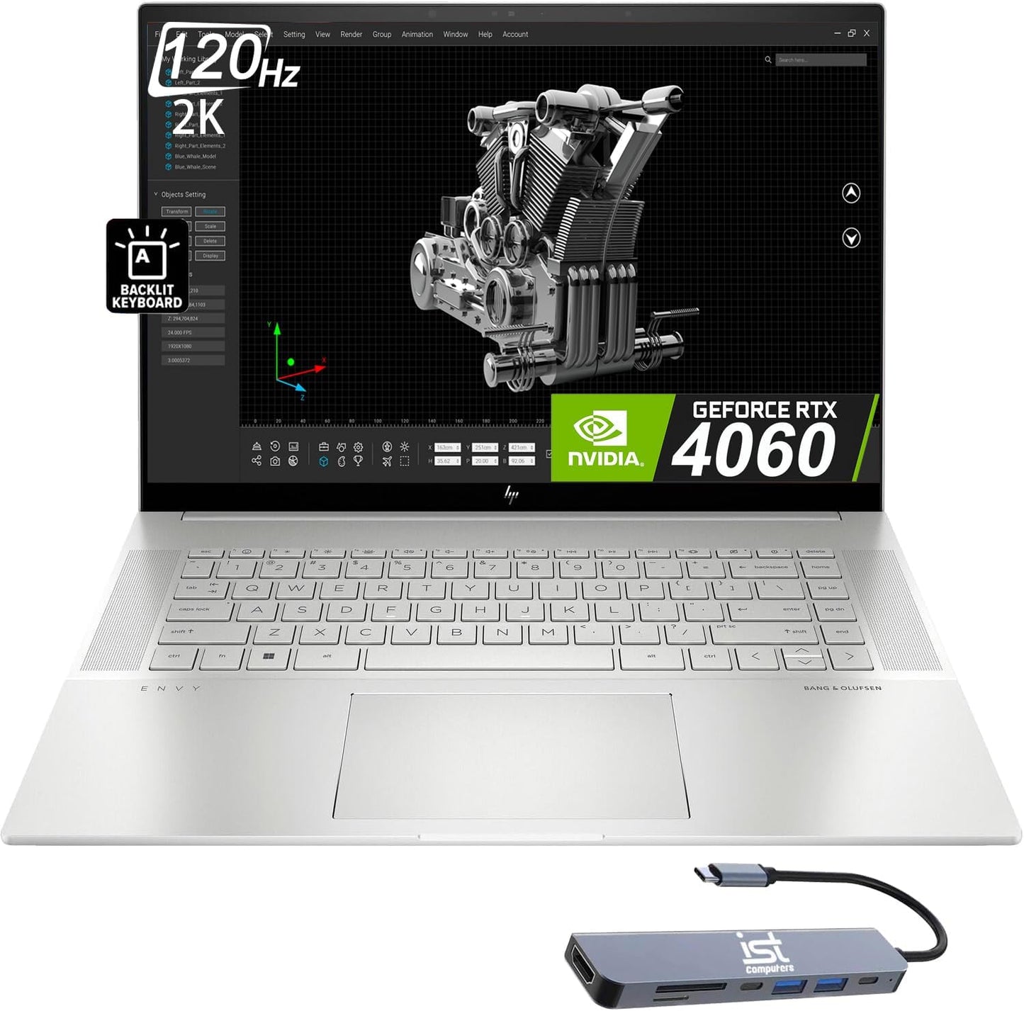 HP Envy 16 16.0" 120Hz 2K pantalla táctil i7-13700H, 16GB DDR5 RAM, 1TB SSD, GeForce RTX 4060 8GB IMPORTACION 15-20 DIAS HABILES