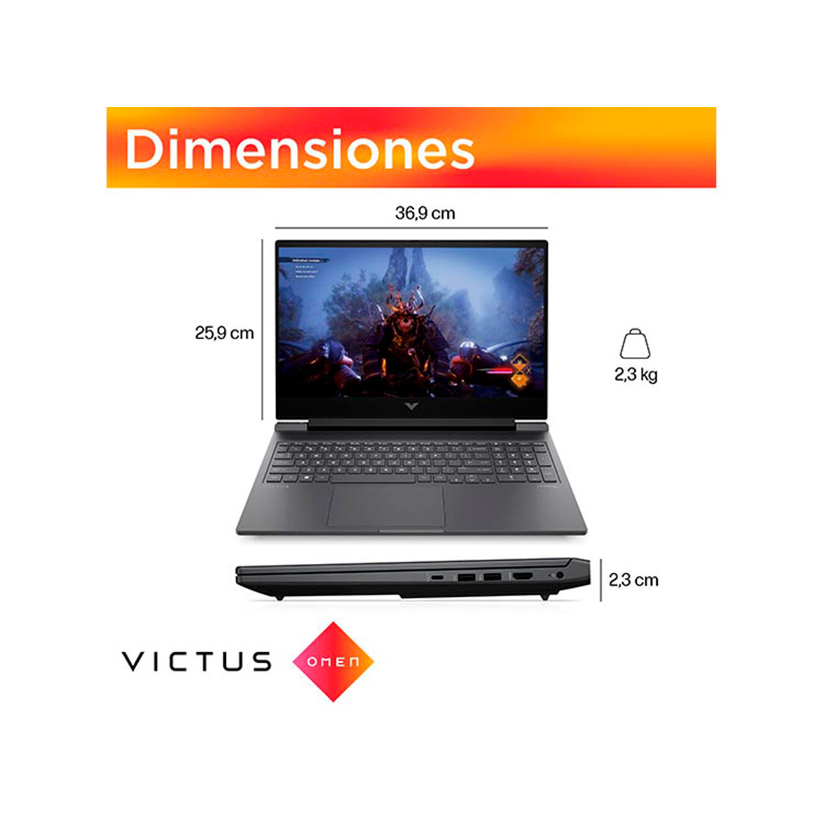 HP Victus 16-r1016la Intel Core i7-14650HX RAM 32GB DDR5 NVIDIA GeForce RTX 4070 8GB 1TB SSD