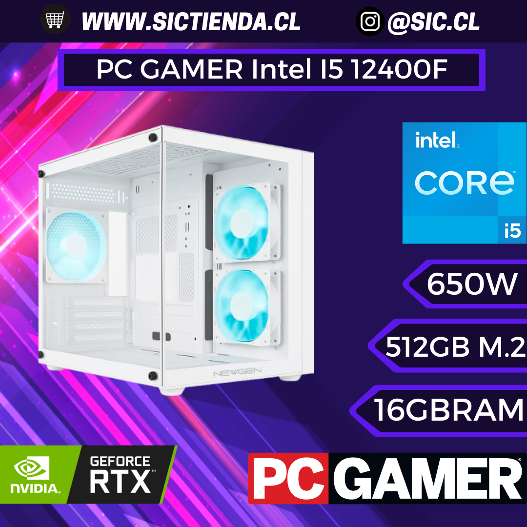 PC GAMER RTX 3050, Intel I5 12400F, 16GB RAM, M.2 512GB ARMADO 2-3 DÍAS