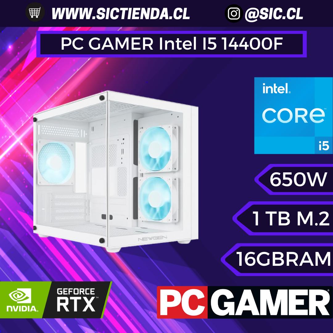 PC GAMER RTX 5060 TI, Intel I5 14400F, 16GB RAM DDR5 , 1TB M.2 ARMADO 2-3 DÍAS