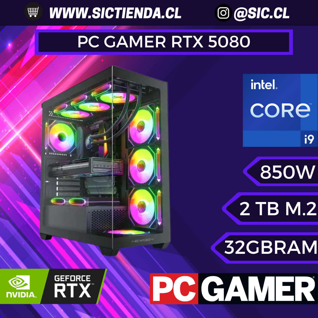 PC GAMER RTX 5080 , Intel I9 14900KF, 32GB RAM DDR5 , 2 TB M.2 ARMADO 2-3 DÍAS