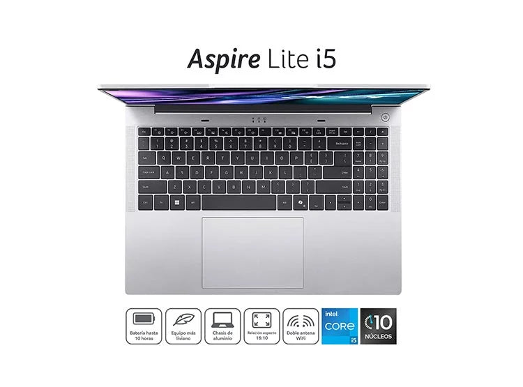 ACER ASPIRE LITE AL16-52P-589Y-1 INTEL CORE I5 16 GB RAM 512 GB SSD 16" OPEN BOX