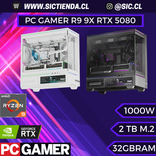 PC GAMER RTX 5080, AMD Ryzen 9 9900X, 32GB DDR5, 2TB M.2 – ARMADO 4-5 DÍAS