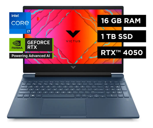 HP Victus 15-fa1097la - Intel Core i7 - NVIDIA GeForce RTX 4050 - 16GB RAM - 1TB SSD