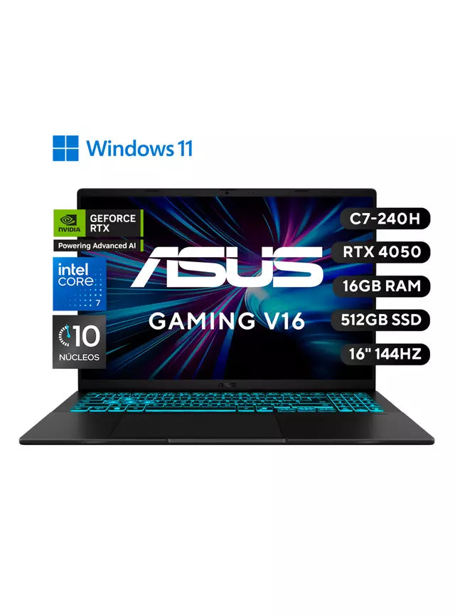 ASUS Gaming V16 V3607 - Intel Core 7 - NVIDIA GeForce RTX 4050 - 16GB RAM - 512GB SSD