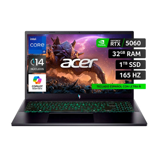 Acer ANV15-52-96J3-1 - Intel Core i9 - NVIDIA GeForce RTX 5060 - 32GB RAM - 1TB SSD