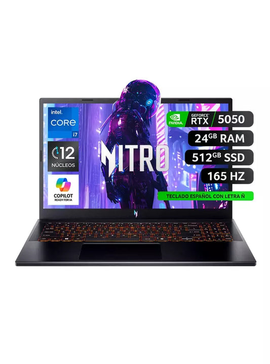 Acer ANV15-52-73S9-1 - Intel Core i7 - NVIDIA GeForce RTX 5050 - 24GB RAM - 512GB SSD