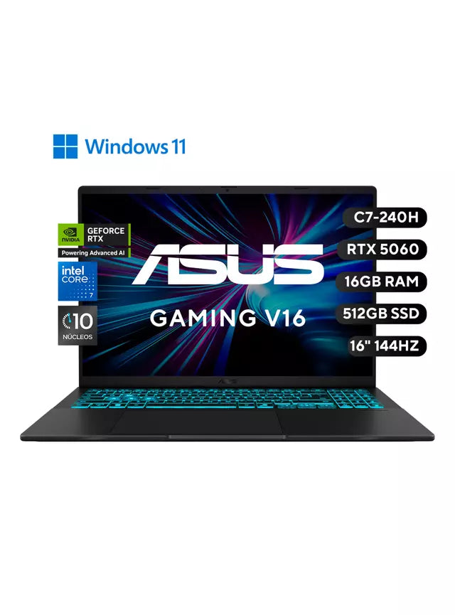 ASUS V16 Gaming Intel Core 7 NVIDIA RTX 5060 16GB RAM 512GB SSD (OPEN BOX)