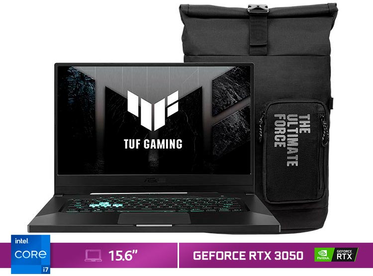ASUS TUF Dash F15 FX516PC – i7-11370H, RTX 3050, 16GB RAM, 512GB SSD Grado A