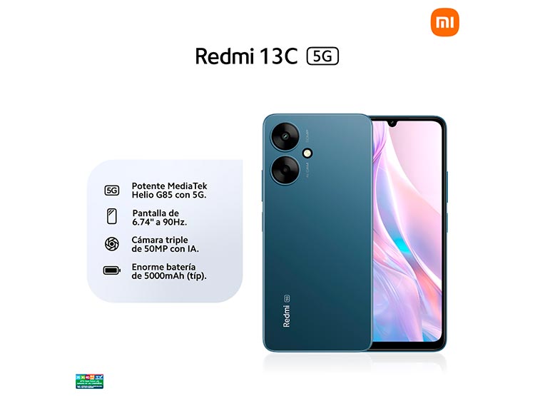 CELULAR XIAOMI REDMI 13C 5G 256GB 8GB RAM 50MP 6.7" OPEN BOX