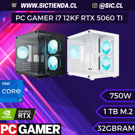 PC GAMER RTX 5060 Ti, Intel Core i7-12700KF, 32GB RAM DDR5, 1TB M.2 – ARMADO 4-5 DÍAS