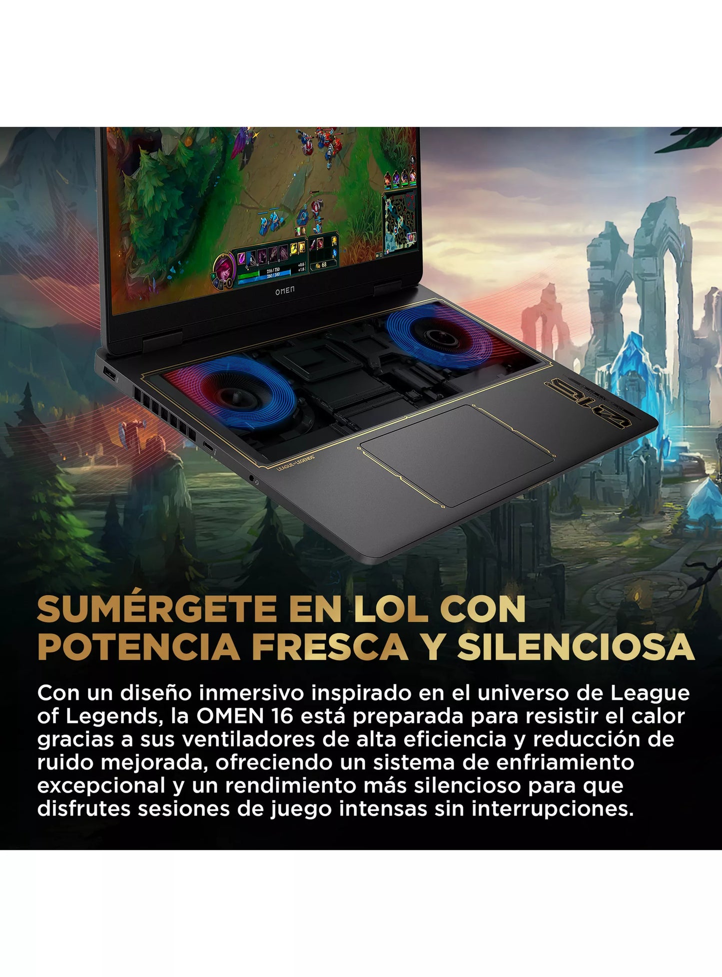 HP OMEN - League of Legends Ltd Ed 16" 2K Gaming Intel Core i7 14650HX - 32GB RAM - NVIDIA GeForce RTX 5060 - 1TB SSD - Shadow Black NUEVO OPEN BOX