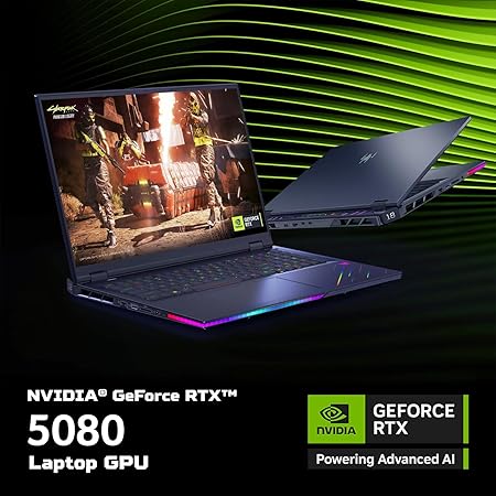Acer Predator Helios 18 AI 2025 | Intel Core Ultra 9 275HX | RTX 5080 16GB | MiniLED QHD+ | 32GB RAM DDR5 | 1TB SSD Gen 5