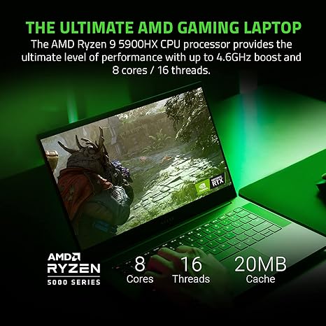 Razer Blade 14 AMD Ryzen 9 5900HX, NVIDIA GeForce RTX 3070, 14" QHD 165Hz, 16GB RAM, 1TB SSD
