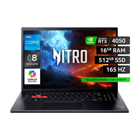 Acer Nitro Lite - Intel Core i5 - NVIDIA GeForce RTX 4050 - 16GB RAM - 512GB SSD