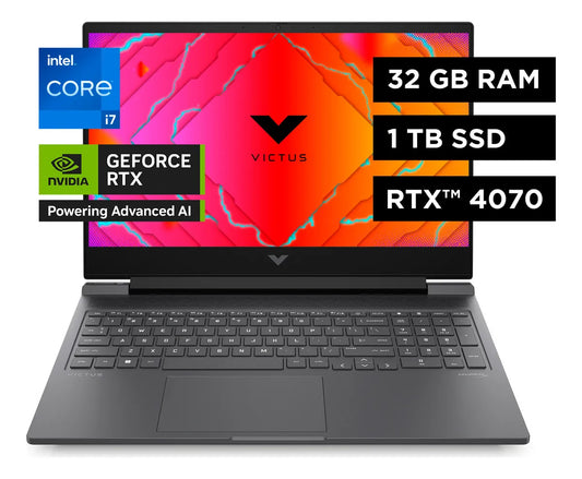 HP Victus 16-r1016la Intel Core i7-14650HX RAM 32GB DDR5 NVIDIA GeForce RTX 4070 8GB 1TB SSD