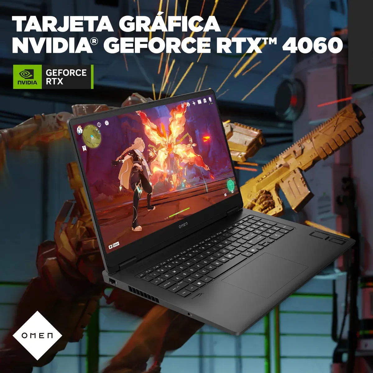 HP Omen 17-db0009la AMD Ryzen 9 8945HS RAM 32GB DDR5-5600 NVIDIA GeForce RTX 4060 8GB 1TB SSD