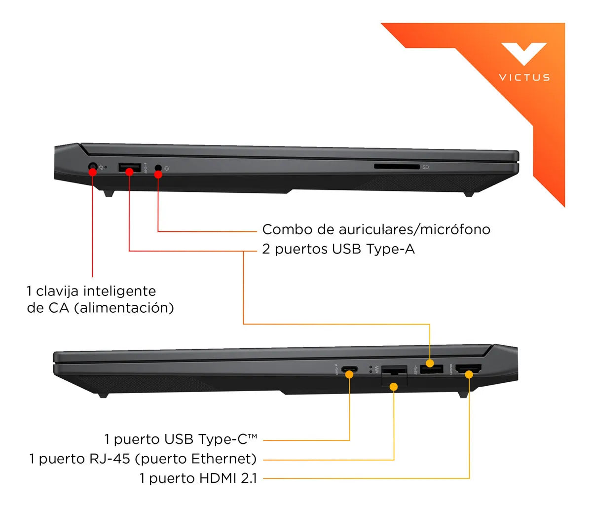 HP Victus 15-fb3015la - AMD Ryzen 5 - NVIDIA GeForce RTX 3050  - 16GB RAM - 1TB SSD