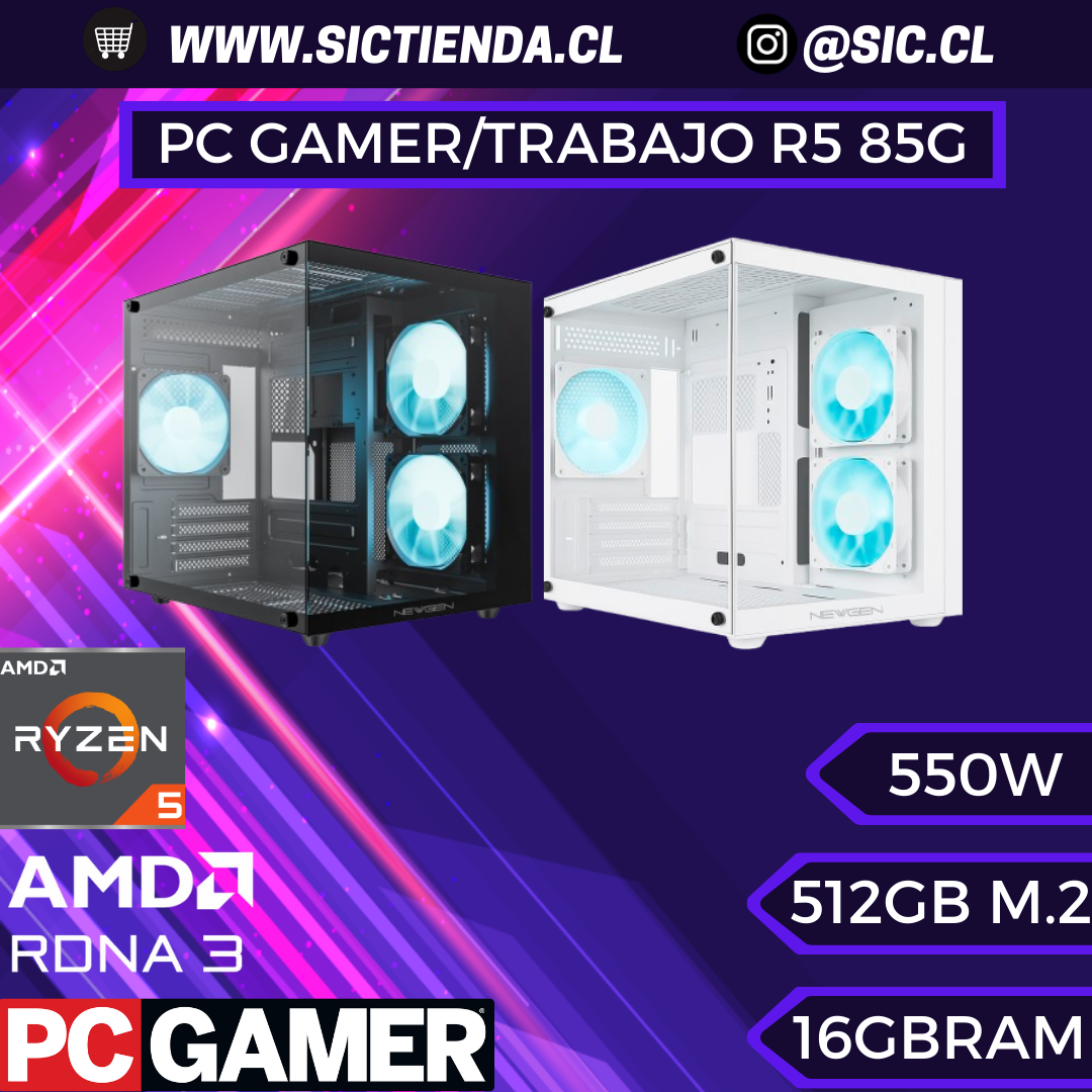 PC GAMER/TRABAJO, AMD Ryzen 5 8500G, 16GB RAM DDR5, 512GB M.2 – ARMADO 4-5 DÍAS