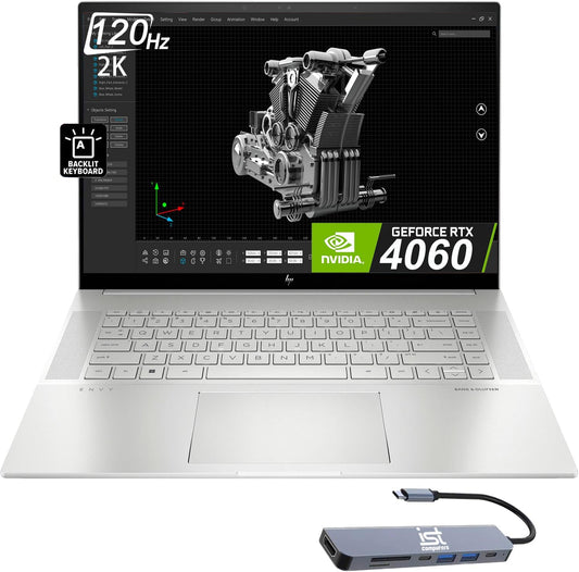HP Envy 16 16.0" 120Hz 2K pantalla táctil i7-13700H, 16GB DDR5 RAM, 1TB SSD, GeForce RTX 4060 8GB IMPORTACION 15-20 DIAS HABILES