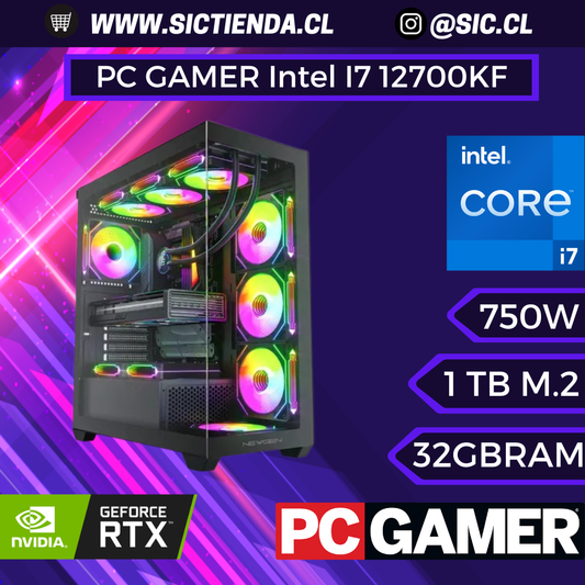 PC GAMER RTX 5070, Intel I7 12700KF, 32GB RAM DDR5 , 1TB M.2 ARMADO 2-3 DÍAS