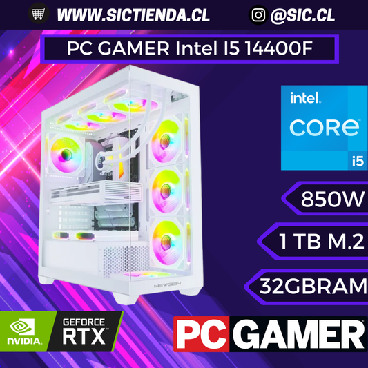 PC GAMER RTX 5070 TI , Intel I5 14400F, 32GB RAM DDR5 , 1TBM.2 ARMADO 2-3 DÍAS