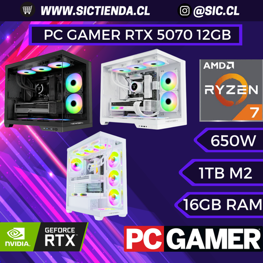 PC Gamer | RTX 5070 12GB | Ryzen 7 5700X | 16GB DDR4 | 1TB SSD M.2