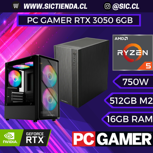 PC Gamer RTX 3050 6GB | Ryzen 5 5600 | 16GB DDR4 | 512GB M.2
