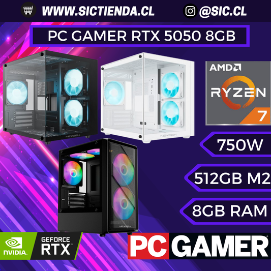 PC Gamer RTX 5050 8GB | Ryzen 7 5700X | 8GB DDR4 | 512GB M.2