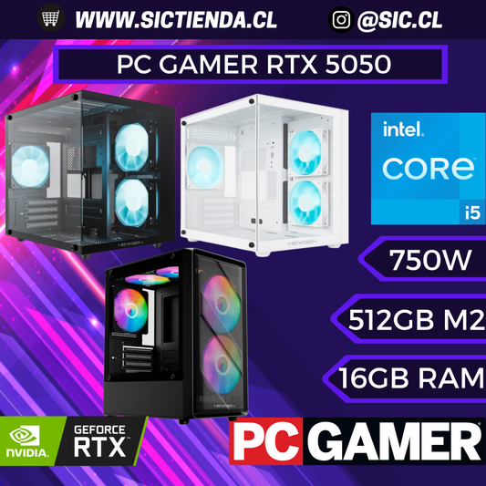 PC Gamer RTX 5050 | Core i5-12400F | 16GB DDR4 | 512GB M.2