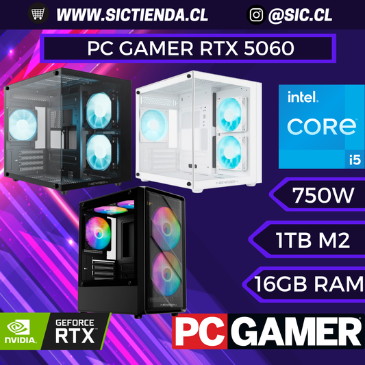 PC Gamer RTX 5060 | Core i5-12400F | 16GB DDR4 | 1TB M.2