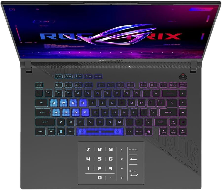 ASUS ROG Strix G16 (2025 – Ryzen) – AMD Ryzen 9 8940HX / 16GB DDR5 5200MHz / RTX 5070 Ti 12GB (140W) / 1TB SSD (Nuevo Open Box)