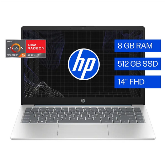HP 14-EM0017LA AMD RYZEN 5 7520U 8GB RAM 512GB SSD 14” GRADO A