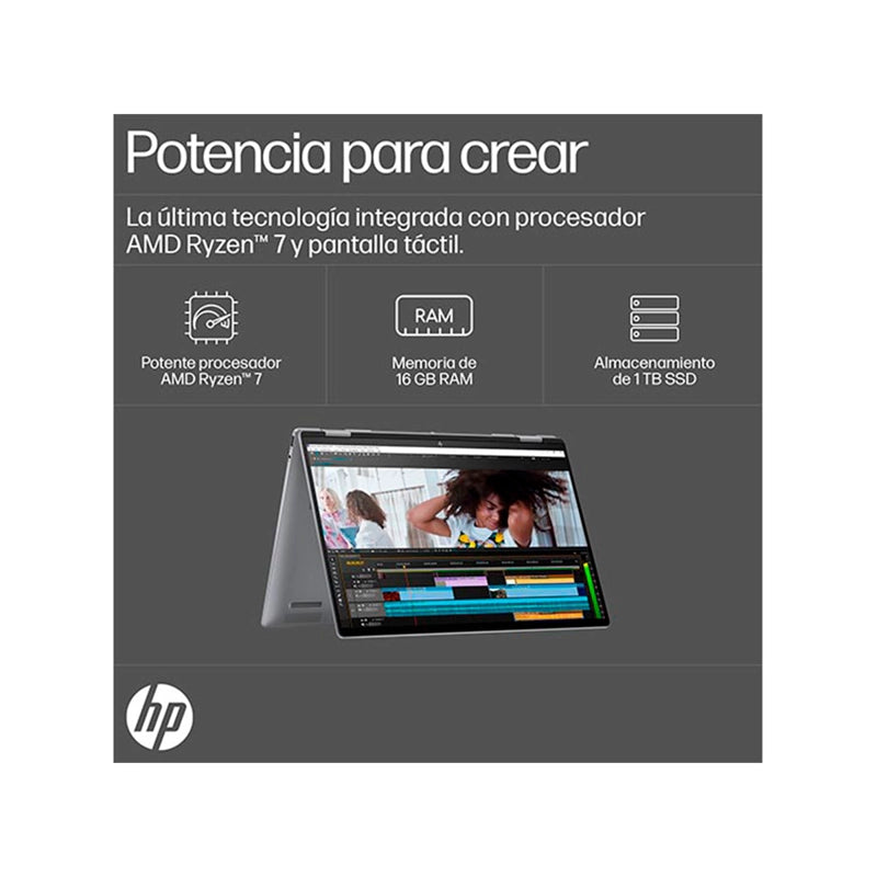 HP ENVY X360 16-AD0003LA AMD RYZEN 7 16 GB RAM 1 TB SSD PANTALLA TOUCH 16" – NUEVO OPEN BOX