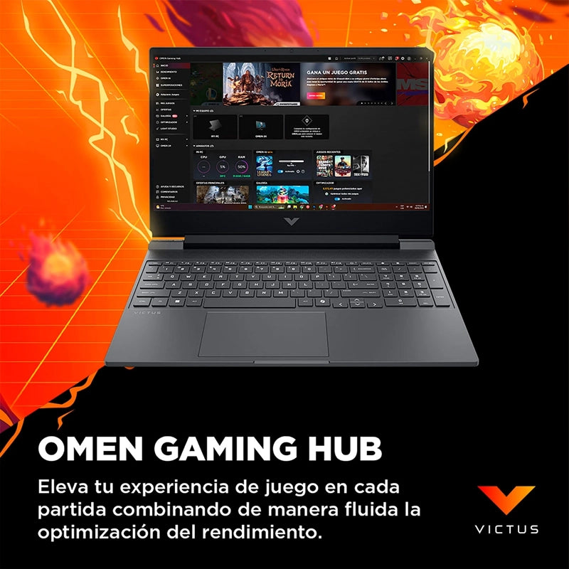 NOTEBOOK HP GAMER VICTUS 15-FB3000LA AMD RYZEN 5 16GB RAM 512GB SSD NVIDIA RTX 3050 15.6”
